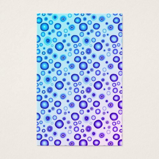 ブルーバブルイヤリングネックレスジュエリー表示カード (正面)