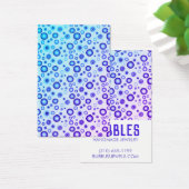 ブルーバブルイヤリングネックレスジュエリー表示カード (デスク)