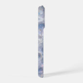 ブルーバブルテクスチャiPhone 15 Proケース - エステティック iPhoneケース (右側面)