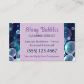 ブルーバブルデザインハウスクリーニングサービススクエア 名刺 (正面)