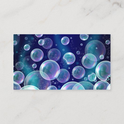 ブルーバブルデザインハウスクリーニングサービススクエア 名刺 (裏面)