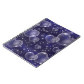 ブルーバブルハートガーリーキュート90のスタイルデザイン ノートブック (左側)