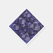 ブルーバブルハートガーリーキュート90年代スタイル スタンダードカクテルナプキン (角)