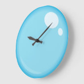 ブルーバブルバスルーム壁時計 ラージ壁時計 (傾斜)