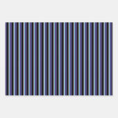 ブルーバブルパープルブルーの背景を持つOrca Whale ラッピングペーパーシート (正面2)