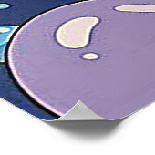 ブルーバブルランドスケープ正方形ポスターウォールアート ポスター (角)