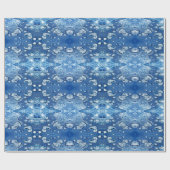 ブルーバブル抽象芸術氷水包紙 ラッピングペーパー (フラット)