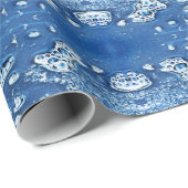 ブルーバブル抽象芸術氷水包紙 ラッピングペーパー (ロールコーナー)