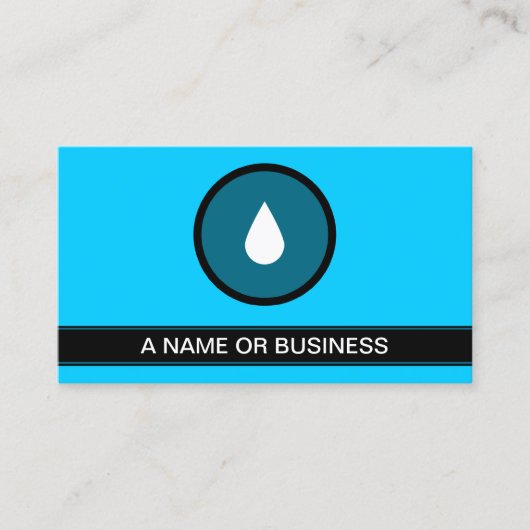 ブルーバブル水滴 名刺 (正面)
