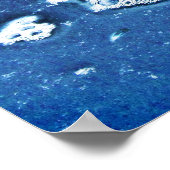 ブルーバブル氷と水の抽象芸術ポスター ポスター (角)