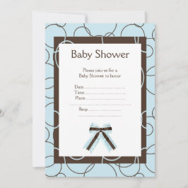 ブルーバブル赤ちゃんシャワーの招待状 招待状