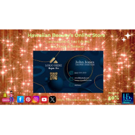 ブルーバブルQRコード名刺26 Pack of 100 名刺