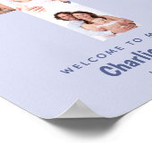 ブルーバプティスクロス5フォトコラージュボーイ《キリスト教》洗礼式や命名式 ポスター (角)