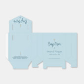 ブルーバプテエレガントスマ金ゴールドクロスバイブル聖句引用文 フェイバーボックス (折り畳みなし)