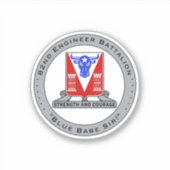 ブルーバベビニールステッカー シール (正面)