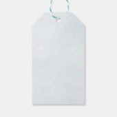 ブルーバモダンルーンユーカリ男の赤ちゃんありがとう ギフトタグ (裏面)