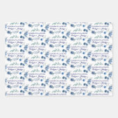 ブルーバラおめでとう包み紙シート ラッピングペーパーシート (正面2)