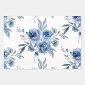 ブルーバラおめでとう包み紙シート ラッピングペーパーシート (正面)
