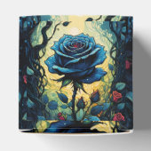 ブルーバラつる植物1ハート フェイバーボックス (上部)