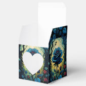 ブルーバラつる植物1ハート フェイバーボックス (オープン)