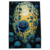 ブルーバラつる植物2 ミディアムペーパーバッグ (裏面)