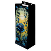 ブルーバラつる植物2 ワインギフトバッグ (裏面アングル)