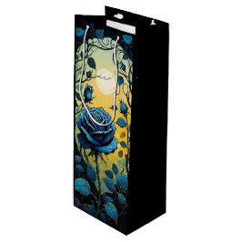 ブルーバラつる植物2 ワインギフトバッグ