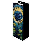 ブルーバラつる植物3 ワインギフトバッグ (裏面アングル)