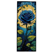 ブルーバラつる植物3 ワインギフトバッグ (正面)