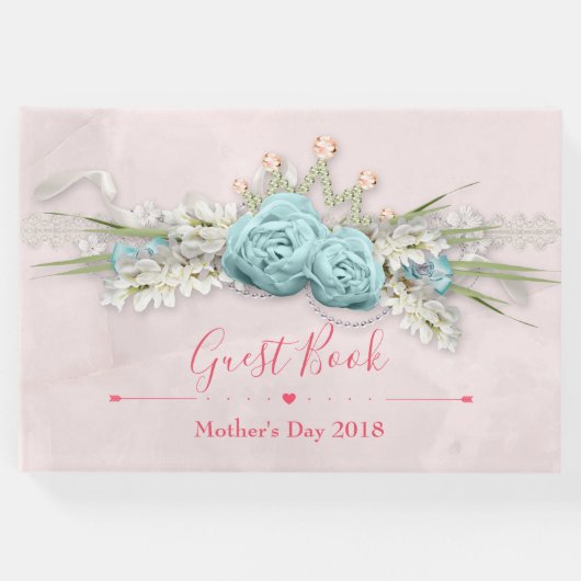 ブルーバラとクラウンフローラブーケ母の日 ゲストブック (正面)