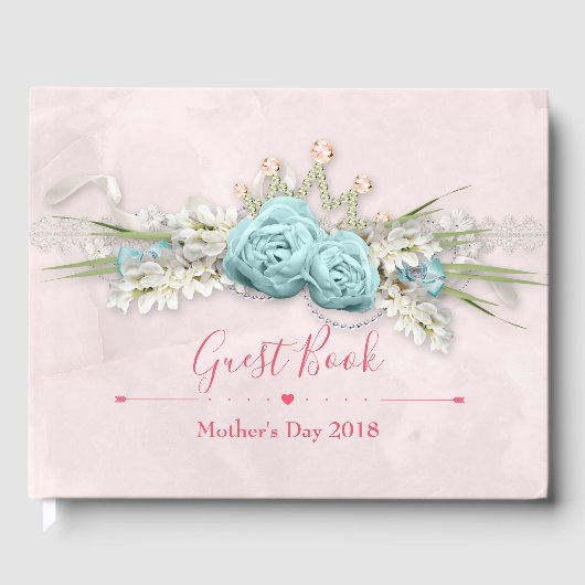 ブルーバラとクラウンフローラブーケ母の日 ゲストブック (正面)