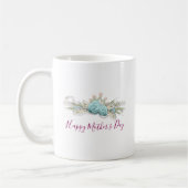 ブルーバラとクラウンフローラブーケ母の日 コーヒーマグカップ (左)