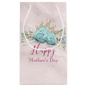 ブルーバラとクラウンフローラブーケ母の日 スモールペーパーバッグ (裏面)