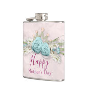 ブルーバラとクラウンフローラブーケ母の日 フラスク (左)