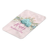 ブルーバラとクラウンフローラブーケ母の日 マグネット (左側)