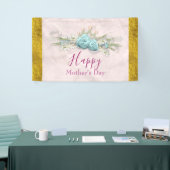 ブルーバラとクラウンフローラブーケ母の日 横断幕 (トレードショー)