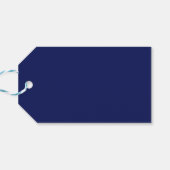 ブルーバラと金ゴールドリーフキンセアニェラありがとう ギフトタグ (裏面横)