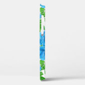 ブルーバラの水色のシームレスなパターン Case-Mate iPhoneケース (裏面 / 左)