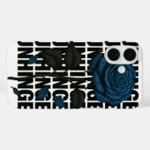 ブルーバラアイコニックのデザイナーiphoneカバー Case-Mate iPhoneケース (裏面 (横))