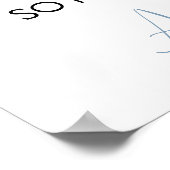 ブルーバラアジサイNoシーティングプラン結婚ズ ポスター (角)