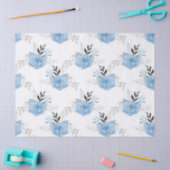 ブルーバラオンホワイトデコパージュ 薄葉紙 (クラフト)