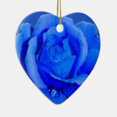 ブルーバラオーナメントパーソナライズされたバラ装飾 セラミックオーナメント (右)