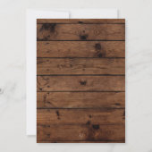 ブルーバラカップルシャワー素朴カントリー 招待状 (裏面)