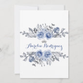 ブルーバラキンセアニェラ招待状キンセアニェラカード 招待状 (裏面)