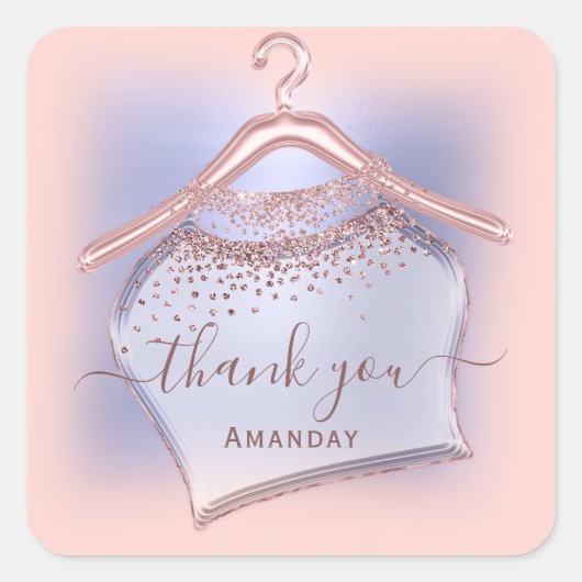 ブルーバラサンキューショッピングブティックオンラインショップ スクエアシール (正面)