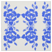 ブルーバラシルエット綿織物 ファブリック (見本)