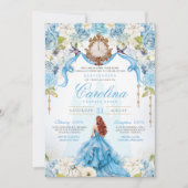 ブルーバラシンデレラ王室のプリンセスキンセアニェラ 招待状 (正面)