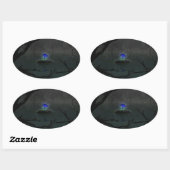 ブルーバラシール 楕円形シール (シート)