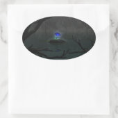 ブルーバラシール 楕円形シール (バッグ)