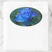 ブルーバラステッカー 楕円形シール (バッグ)